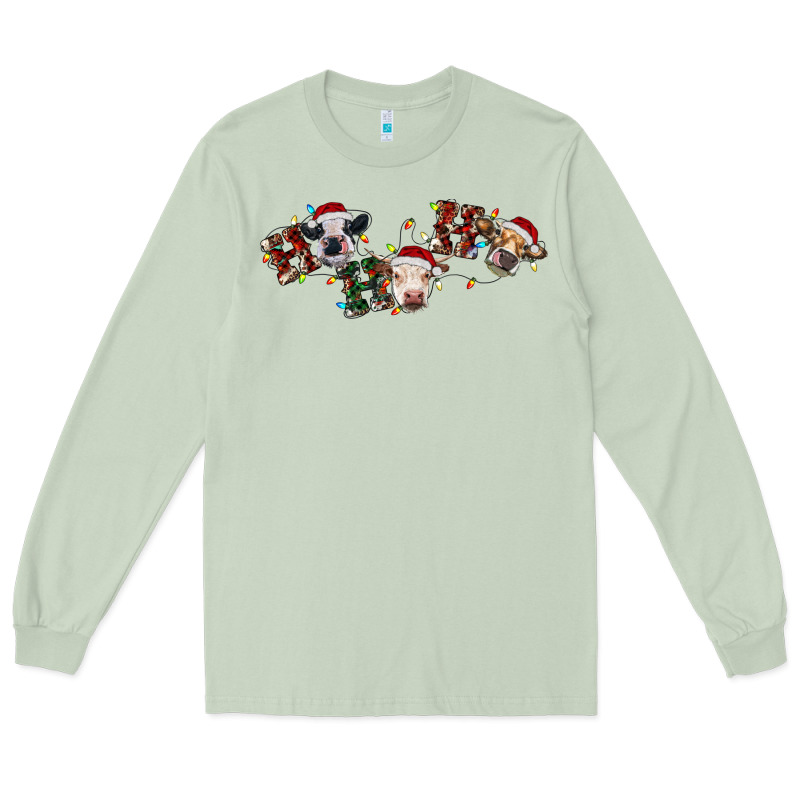 Hohoho Christmas Cows Long Sleeve Tee by RanaPortraitStore | Teevron