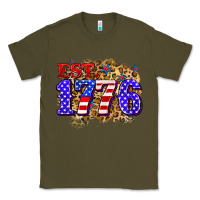 Army Green est. 1776 4th of july Classic Tee - Zillion Design Studio