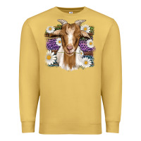 Antique Gold easter goat daisys leopard wooden Premium Sweatshirt - Artiststas