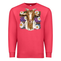 Cardinal easter goat daisys leopard wooden Premium Sweatshirt - Artiststas