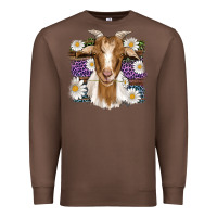 Chestnut easter goat daisys leopard wooden Premium Sweatshirt - Artiststas