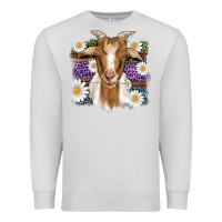 Dove Grey easter goat daisys leopard wooden Premium Sweatshirt - Artiststas