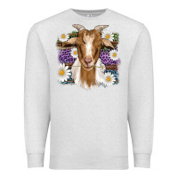 Oatmeal Heather easter goat daisys leopard wooden Premium Sweatshirt - Artiststas