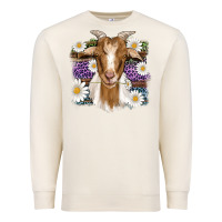 Sandshell easter goat daisys leopard wooden Premium Sweatshirt - Artiststas