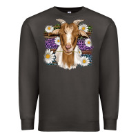 Smoke easter goat daisys leopard wooden Premium Sweatshirt - Artiststas