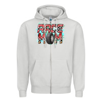 Dove Grey Race Mom Zipper Hoodie - RacoonDesign