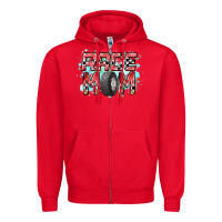 Red Race Mom Zipper Hoodie - RacoonDesign