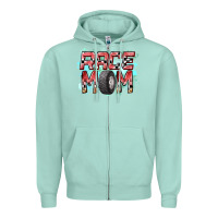Seafoam Race Mom Zipper Hoodie - RacoonDesign