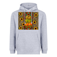 Heather Grey pumpkin Heavyweight Hoodie - JahusDesignShop