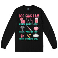 Black god says i am Long Sleeve Tee - texasbilliewilder