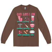 Chestnut god says i am Long Sleeve Tee - texasbilliewilder