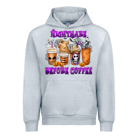 Heather Grey Nightmare Before Coffee Cups Urban Hoodie - MaliasSmallBusiness