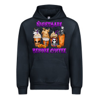 Navy Nightmare Before Coffee Cups Urban Hoodie - MaliasSmallBusiness
