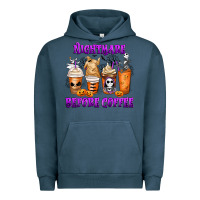Pigment Midnight Navy Nightmare Before Coffee Cups Urban Hoodie - MaliasSmallBusiness