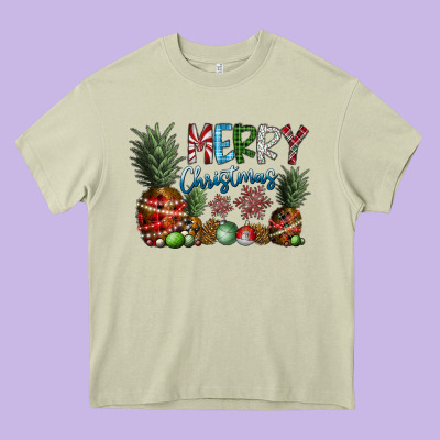 Merry Christmas Heavy Core Tee Designed By Cowhidedigitalart
