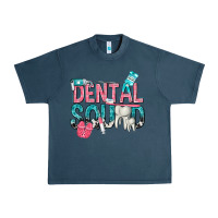 Midnight Navy dental squad with cowhide Urban Heavy Tee - texasbilliewilder