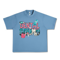 Pebble Blue dental squad with cowhide Urban Heavy Tee - texasbilliewilder