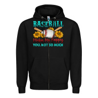 Black baseball makes me happy you, not so much Zipper Hoodie - HRA Design Shop