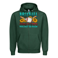 Sports Green baseball makes me happy you, not so much Zipper Hoodie - HRA Design Shop