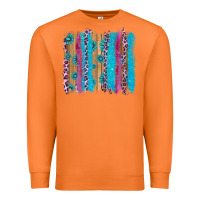 Carrot gemstone and pink leopard brushstrok Premium Sweatshirt - AdoDesignShop