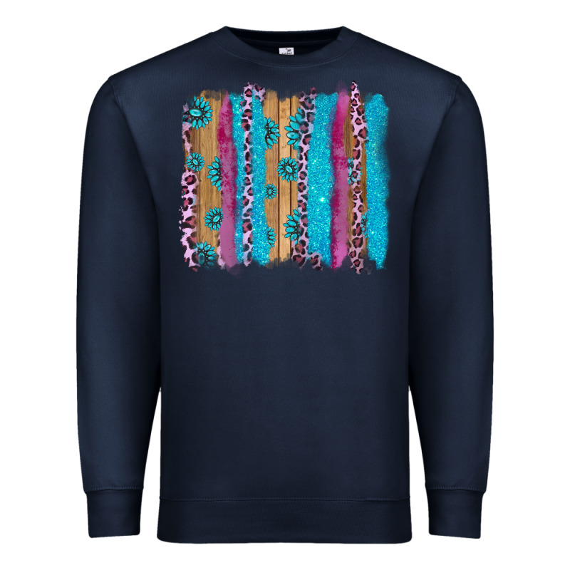 Gemstone And Pink Leopard Brushstrok Premium Sweatshirt by AdoDesignShop | Teevron