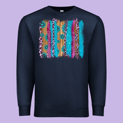 Gemstone And Pink Leopard Brushstrok Premium Sweatshirt Designed By Adodesignshop