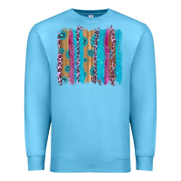 Ocean Blue gemstone and pink leopard brushstrok Premium Sweatshirt - AdoDesignShop