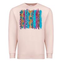 Pale Pink gemstone and pink leopard brushstrok Premium Sweatshirt - AdoDesignShop
