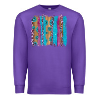 Purple gemstone and pink leopard brushstrok Premium Sweatshirt - AdoDesignShop