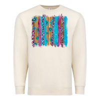 Sandshell gemstone and pink leopard brushstrok Premium Sweatshirt - AdoDesignShop