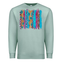Seafoam gemstone and pink leopard brushstrok Premium Sweatshirt - AdoDesignShop