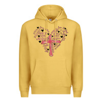 Antique Gold retro christian valentine Premium Hoodie - MaliasSmallBusiness