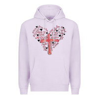Lilac retro christian valentine Premium Hoodie - MaliasSmallBusiness