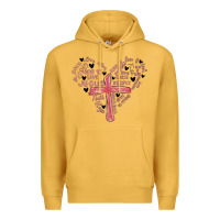 Mustard retro christian valentine Premium Hoodie - MaliasSmallBusiness