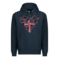 Navy retro christian valentine Premium Hoodie - MaliasSmallBusiness