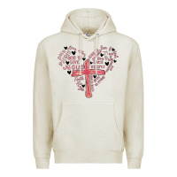 Oatmeal Heather retro christian valentine Premium Hoodie - MaliasSmallBusiness