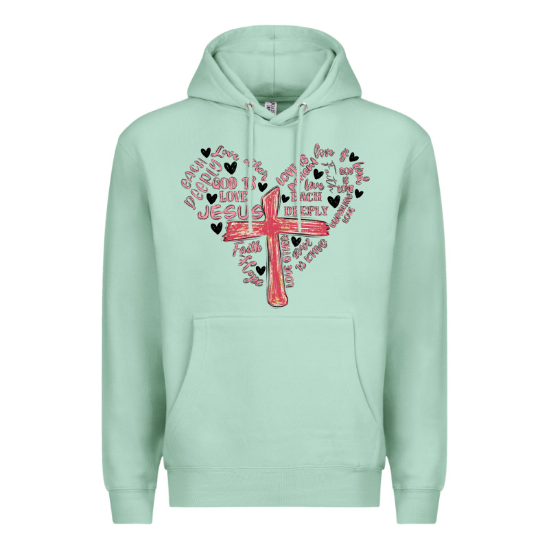 Retro Christian Valentine Premium Hoodie by MaliasSmallBusiness | Teevron