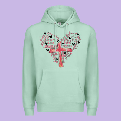 Retro Christian Valentine Premium Hoodie Designed By Maliassmallbusiness