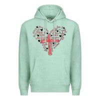 Seafoam retro christian valentine Premium Hoodie - MaliasSmallBusiness