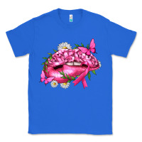 True Royal Breast Cancer with Ribbon Pink Lips Classic Tee - texasbilliewilder