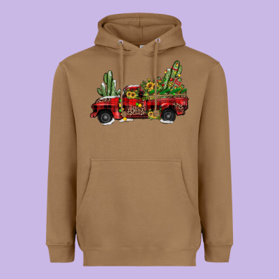 Christmas Truck Heavyweight Hoodie Designed By Jahusdesignshop