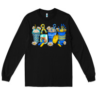Black down syndrome coffee cups Long Sleeve Tee - Zillion Design Studio