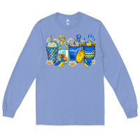 Colony Blue down syndrome coffee cups Long Sleeve Tee - Zillion Design Studio