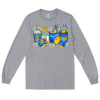 Heather Grey down syndrome coffee cups Long Sleeve Tee - Zillion Design Studio
