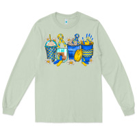 Matcha down syndrome coffee cups Long Sleeve Tee - Zillion Design Studio