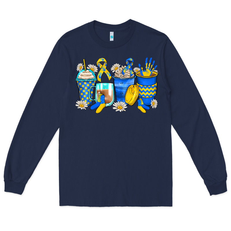 Down Syndrome Coffee Cups Long Sleeve Tee by Zillion Design Studio | Teevron