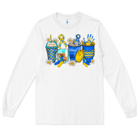 White down syndrome coffee cups Long Sleeve Tee - Zillion Design Studio