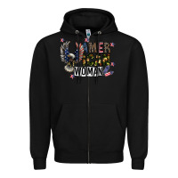 Black american woman Zipper Hoodie - CowhideDigitalArt