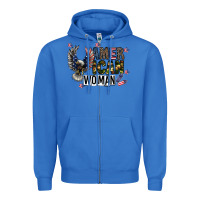 True Royal american woman Zipper Hoodie - CowhideDigitalArt