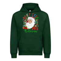 Forest Green Don't stop believin' Urban Hoodie - NancyCooperArtShop